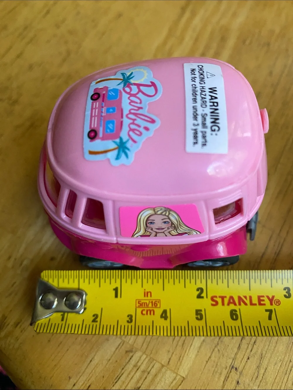Barbie Minature Camper Van Pink 2.5” Mini Toy